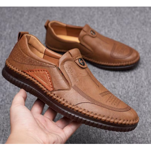 Classic Men's Leather Loafers Handmade Slip-On Casual Shoes
