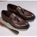 Classic Men's Genuine Leather Tassel Loafers Handmade Slip-On Casual Shoes Comfortable for Office Wedding Dressing Daily Wear