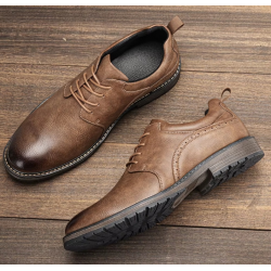 Men Casual Shoes Fashion Comfortable 2025 Leather Shoes