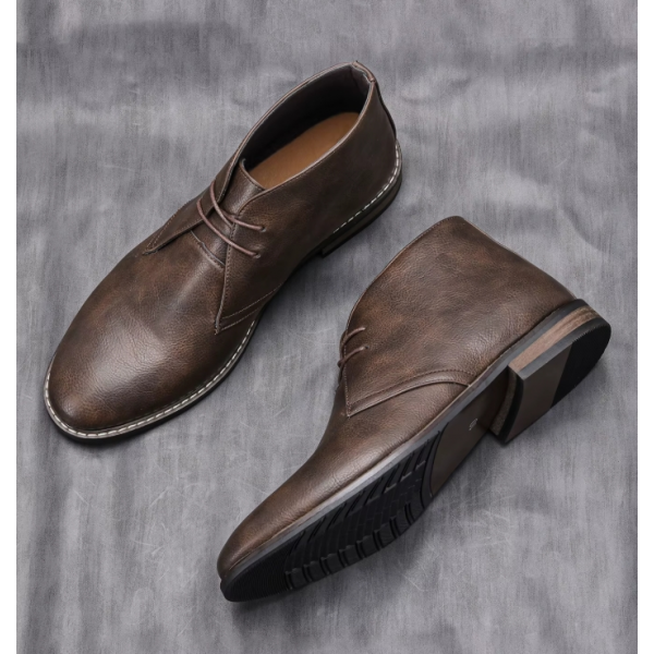 Retro Style Men Boots leather boots Men Ankle Boots